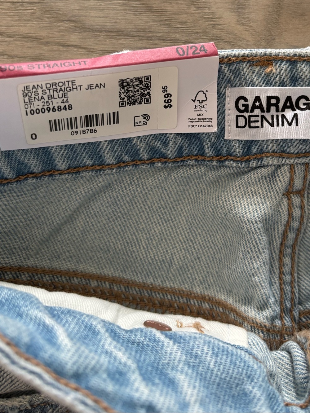 Garage 90s Straight Jean in Lena Blue sz 0 - Picture 5 of 10